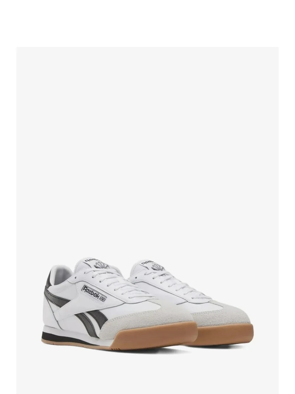 Reebok White, Black and Gum Classic Low-Top Sneakers